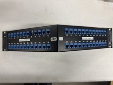 USED HUBBELL UDXA48 48 PORT ANGLED PATCH PANEL LOADED WITH CAT 5e JACKS  picture