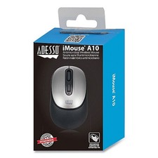 ADESSO A10 iMouse Antimicrobial Wireless Mouse, Black/Silver. Brand New, Sealed picture