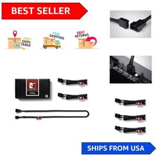 Versatile 60cm 4-Pin Fan Extension Cables Set - Tangle-Free Design (3-Pack) picture