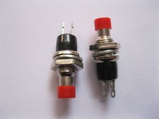 40 pcs SPST Mini Push Momentary Switch Red Cap 250V/3A 125V/6A Nomal ON Push OFF picture