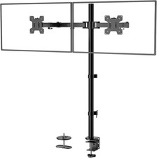 WALI Extra Tall Dual LCD Monitor Fully Adjustable Desk Mount Fits 2 Black  picture