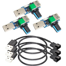 3Pcs USB to 3Pin/4Pin PWM 5V USB Sleeve Fan Power Adapter Cable with USB Fan Gov picture
