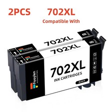 2pcs Compatible With 702 XL T702XL Black Ink For Epson Workforce WF-3720 WF-3730 picture