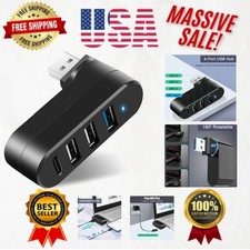 Versatile 4-Port USB 3.0 Extender - 90°/180° Rotatable for Laptops & MacBooks picture