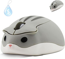 Wireless Mouse Cute Hamster Shape Silent Click Portable Compact Optical 1200DPI picture