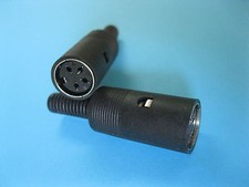 24 pcs Standard DIN Jack 4 Pin Female Connector with Plastic Handle New picture