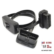 OBD 2 Cable Cord,Ultra Slim 16 pin M/F OBDII Extension Cable with Power picture