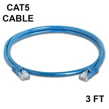 3 FT CAT5 Cable Ethernet Lan CAT5e RJ45 Network Patch Cord Internet Router BLUE picture