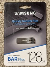 SAMSUNG BAR Plus 3.1 USB Flash Drive, 128GB, 400MB/s, Rugged Metal Casing, St... picture
