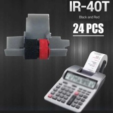 24pcs IR-40T Black & Red Calculator Ink Rollera for CP13 NR42 IR40T Sharp Casio picture