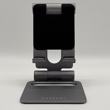 Satechi R1 Aluminum Foldable Tablet Stand iPad iPhone ST-AFSM Silver Open Box picture