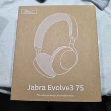Jabra Evolve3 75 Wireless Bluetooth ANC Headset w/USB-C Dongle Link390c - NEW picture