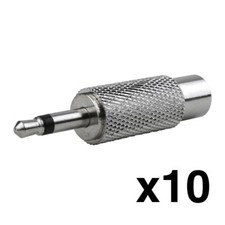 Construct Pro RCA Female to 1/8” Male Adaptors (10 Pack) picture