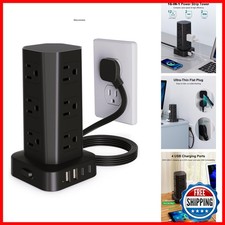 KZNXCVI Power Strip Tower Surge Protector, 6FT Flat Plug Extension Cord picture