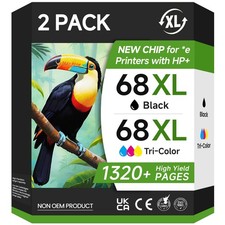 Onorigi 68XL Ink Cartridges Black Color Combo Pack HP Compatible picture