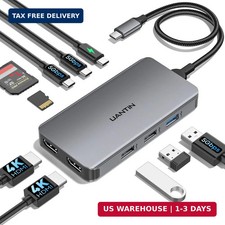 UANTIN USB C Docking Station Dual Monitor for Laptop, 10-in-1 Dock HDMI Hub picture