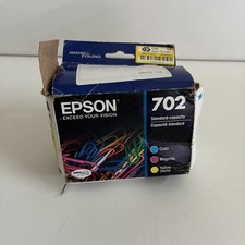 Epson 702 Cyan Magneta Yellow Jaune EXPIRATION DATE 11/24 Expired Box Damage picture