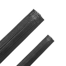 50ft - 1/2 Inch & 1/4 Inch Expandable Braided Cable Sleeve Braided Wire Sleev... picture