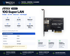MSI 10G Super LAN 10GbE PCIe 3.0 x4 RJ45 Network Adapter MS-B912E picture