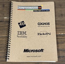 Vintage 1998 Microsoft Business Applications Conference Spiral Notebook picture