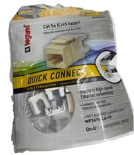 Legrand 5 pack Cat 5e RJ45 Insert 5-mm Quick Connect light almond WP3475-LA-V5   picture