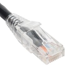 Patch cord cat6 clear boot 7 black picture