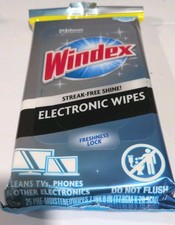 2 pack Windex Electronic Cleaning Wipes 25  Pre-Moistened Anti-Static Cloths  picture