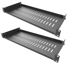 2 Pack of 1U Vented Cantilever Server Rack Mount Shelf 8