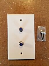 Coax Dual Port Wallplate Connector Coupler - Steren 200-268WH - LOT OF 9 picture