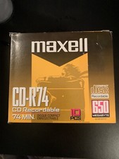 New Maxwell CD-R74 CD Recordable 650 MB Megabyte 74 Minute Run Time - Free S&H picture