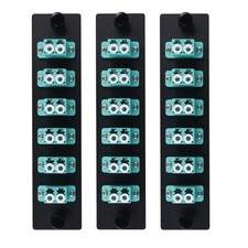 3PCS 12 Fiber OM3 Patch Panel, 6 x LC UPC Duplex Adapters, LGX Compatible picture