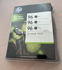 3 pack OEM HP 96 Black Ink Cartridge Lot Combo Three Genuine Expired 2012 picture