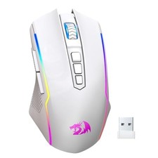 Wireless Gaming Mouse, Tri-Mode 2.4G/BT/Wired, 12000 DPI, RGB, White picture