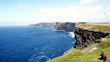 Landscape cliff coast sea cliffs of moher Custom Gaming Mat Desk picture
