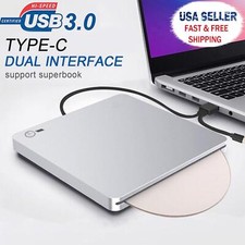 4K Genuine Burner External USB 3.0 Player DVD CD BD Recorder Drive Silver US picture
