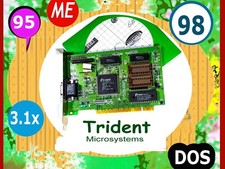 DOS✔️PCI Video Card✔️Supports Win 3.1x 98✔️Trident 9440✔️1MB Expandable 1994 picture