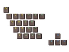 23 Keys Rubber Keycap Set Double Shot Translucent OEM Mechanical Keyboard Coffee picture