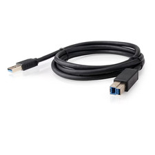 Three 6ft Dell SuperSpeed USB 3.0 Type A to B Male Cable Camera/Printer/Scanner picture