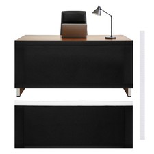 59x24 Inch Under Desk Privacy Panel, Desk Skirt Office Home, Black picture