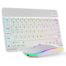 RGB Wireless Keyboard & Mouse Combo - Backlit Bluetooth Set for iPad/PC/Laptop U picture