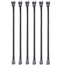 Gebildet 6pcs 4 Pin 26cm PWM Fan Extension Power Cable Connector 26cm, [Dark] picture