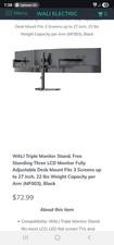 WALI Triple Monitor Stand MF003 Open But Never Used picture