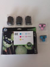 Genuine HP 02 Ink OEM Five Color Ink Cartridge Combo Pack Exp 11/2013 + Extras picture