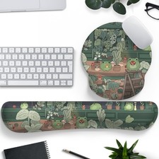 Cute Frog Mouse Pad with Wrist Rest Kawaii Green Decor Pain Relief Mat, Ergon... picture