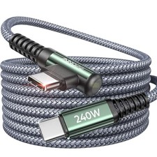 AINOPE 240W USB C to USB C Cable [10FT] Right Angle C to C Cable picture