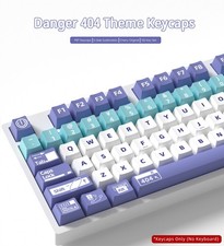 Danger 404 Keycaps 132 Keys PBT Side Printed Mechanical Keyboard Set Violet picture