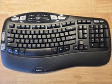 Logitech K350 Black Wave Wireless Ergonomic Keyboard No USB Dongle picture
