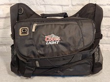 OGIO Street Hip Hop Coors Light Messenger Travel Bag Black Padded Laptop picture