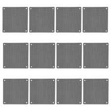 12Pcs Reusable Black PVC Computer Fan Dust Filters with Easy Install Mesh Covers picture