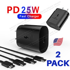 25W Type C USB-C Super Fast Wall PD Charger Cable For Samsung Galaxy S20 S21 S22 picture